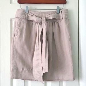 Linen tie waist skirt